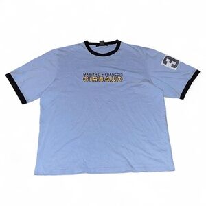 Light Blue Logo Ringer T-Shirt